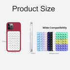 Silicone Double-Sided Suction Phone Grip Detachable Mount - Car Dashboard/Shower Phone Holder, Hands-Free For Selfies & Videos, TikTok/ASMR/Yoga - iphone & Android Compatible (3.94"x2.5",Baby Purple)