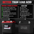YTX14L-BS (GYZ16HL) Lithium 12V 8Ah 480CCA LiFePO4 Motorcycle Battery, Powersports Battery for Honda KTM Yamaha Harely, Fit ATV, UTV, Scooter, Motocross, 4 Wheeler, Quad, Riding Lawn Mower