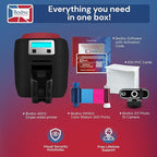 Bodno Magicard 400X Single Sided ID Card Printer & Complete Supplies Package ID Software - Silver Edition