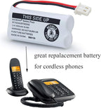 BT162342 BT262342 Battery Compatible with for BT183342 BT283342 BT166342 BT266342 VTech CS6114 CS6419 CS6719 at&T EL52300 CL80111 Cordless Phone (Pack of 2)