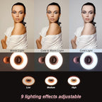 Macro Lens for iPhone and Android with Mini Clip Ring Light, Portable Rechargeable Dimming, for Smart Phone Photography, Camera Video Recording, VLOG