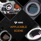 VSGO VS-S03E Full Frame Sensor Cleaning Kit, 12pcs Sensor Swabs & 10ml Cleaner, Compatible with Sony, Nikon, Canon FF CCD CMOS