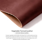 TobbinGear Leather Belt Phone Pouch, Left Handed Leather Cell Phone Holster, Universal Phone Case with Belt Loops, for Men and Women Coffee Medium