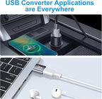 USB to USBC Adapter 8 Pack,USB A to C Adapter,USBC Female to USBA Male OTG Connector,C Cable Converter for iPhone,iWatch,Car Play,USB Charger,Grey