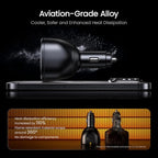 AOHI 165W Laptop Car Charger Adapter 140W PD 3.1/ 100W PD 3.0 USB C Super Fast Charging PPS 45W 3-Ports QC5.0 Car Lighter Charger for MacBook Pro, iPhone 16/15, Galaxy S24 Ultra, iPad, Black