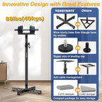 Set of 2 Studio Monitor Stands Adjustable Height Speaker Stands with Cable Management