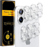 beuxece for 6 Pack iPhone 16 / iPhone 16 Plus Camera Lens Protector [Drop Protection] [Case Friendly] [Easy Installation] 9H Tempered Glass Camera Screen Protector Cover Accessories, CD Silver