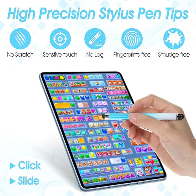 30PCS Replacement Rubber Tips for Stylus pens, Black Silicone Tips for Stylus Pens, High Sensitivity Stylushome Tip, No Scratches, Universal (0.19In,0.23In,0.27In)