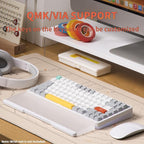 nuphy Halo75 V2 Mechancial Gaming Kyeboard,75% Wireless Hot Swappable Bluetooth Keyboard,83 Kyes RGB Backlit Keyboard,Support Bluetooth/2.4GHz/USB-C (White, Raspberry (46gf))