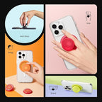 PopSockets Phone Grip for MagSafe with Kickstand, Magnetic Stand, Swappable Top, Secure Hold for iPhone MagSafe Cases, Phone & Tablet Grip - Orange Zest