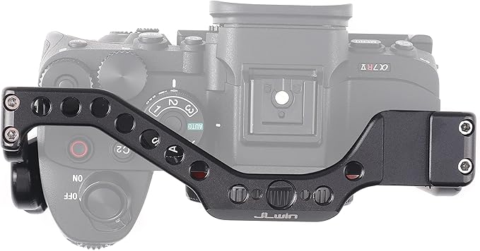 A7R V Cage, Hersmay Aluminium Full Camera Cage for Sony A7R V Mirrorless Camera Cage Support Accessories Kit Vlog Video Shooting Filmmaking Rig Stabilizer with 1/4" and 3/8" Arri Locating Hole