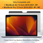 Magnetic Privacy Screen MacBook Air 13 Inch(2018-2021, M1), Removable Anti Blue Light Glare Filter Screen Protector with Camera Cover for Mac air 13''