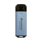 Transcend 2TB External SSD, USB 3.2 Gen2, Up to 1,050MB/s, Portable SSD with Type C, for Steam Deck, ROG Ally, MSI Claw, Windows & Mac, iPhone, iPad, Android, PS5, Xbox, Smart TV, Sky Blue