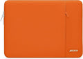 MOSISO Laptop Case 13.3 inch, 13-13.3 inch Laptop Sleeve Compatible with MacBook Air/Pro 13 / Pro 14, HP Dell ASUS Lenovo Notebook, Polyester Vertical Computer Sleeve Bag with Pocket, Orange