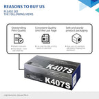 CLT-K407S Black Toner Cartridge 1-Pack Replacement for Samsung CLT-K407S for CLX-3180, CLX-3186, CLX-3185N, CLX-3185FW, CLX-318x Series; CLP-321, CLP-326, CLP-320N, CLP-325W, CLP-32x Series Printer
