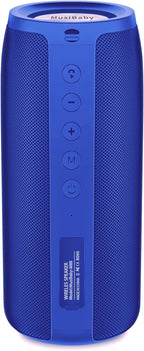 Bluetooth Speaker,MusiBaby M88 Speakers,Dual Pairing, Bluetooth 5.3,Loud Stereo Sound,Booming Bass,30H Playtime for Home& Outdoor Party,Beach,Portable Speaker,Gifts(Blue)