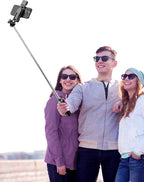 53'' Selfie Stick Tripod with Light, Extendable Selfie Stick with Remote, Portable Cell Phone Tripod Stand with All in 1 Phone Clip, Lightweight Camera Tripod Compatible with iPhone 15 14 13, Android