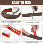 Floor Cord Cover Cable Cavity Self Adhesive Cord Hider Floor 10FT Floor Cable Management Power Cord Protector Floor Electric Cord Covers for Offices, Gym, Exhibitions (CoffeeBrown, 1.18" x 20')