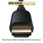 PowerBear 4K HDMI Cable 25 ft [2 Pack] High Speed, Braided Nylon & Gold Connectors, 4K @ 60Hz, Ultra HD, 2K, 1080P, ARC & CL3 Rated | for Laptop, Monitor, PS5, PS4, Xbox One, Fire TV, Apple TV & More