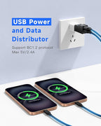 FORIDA 3 Ports USB 3.0 Adapter, USB Hub with 1 USB 3.0 and 2 USB 2.0 Ports, Portable USB Port Splitter for Keyboard, Mobile Hard Disk, U Disk, Camera, Mouse, etc (Black)