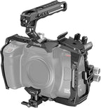 SmallRig Camera Cage Basic Kit for Blackmagic Design Cinema Camera 6K, Full Cage for BMCC 6K, with Top Handle, SSD Mount Bracket, Cable Clamp and Lens Mount Adapter Support - 4574