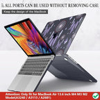 CISSOOK Compatible with MacBook Air 13.6 inch Case 2025 2024 2023 2022 Release A3240 M4 A3113 M3 A2681 M2, Plastic Hard Shell Case & Keyboard Cover & Screen Protector, Dream Catcher