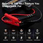 Povasee Car Battery Jump Starter 5000A Jump Box (All Gas/10L Diesel) Portable Car Jump Starter Battery Pack, 12V Jumper Starter Portable 3" LCD Display/Power Bank/Dual Output/LED Light DC