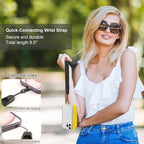 Clip and Go Strap for Phone with Wallet Crossbody, Adjustable Phone Lanyard with Detachable RFID Wristlet Wallet & Ultra-Thin 360° Rotatable Metal Tabs for All Smartphones (Yellow)