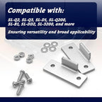 Turntable Dust Cover Hinges - Repair Tabs and Hinge Brackets for Technics SL-D2 3200 B2 Q2 D3 - Includes 2-Brackets, 4-Screws, 4-Washers, and 4-Nuts - Easy Installation for Turntable Dust Cover Repair