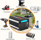 3000W Power Inverter 12V DC to AC 110V/120V (Peak) 6000W Converter 3 sockets car Inverter with Remote Control and LED Display 3.4A USB Port