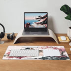 Watercolor Japanese Large Gaming Mouse Pad,Mouse Pad Gaming 31.5 x 11.8 in Mouse Mat Desk Pad,Large Desk Mat,Extended Keyboard Mousepad with Non-Slip Base and Stitched Edge for Desk Home Office