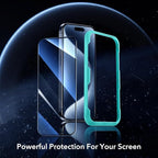 ESR 3 Pack for iPhone 15 Pro Screen Protector, [9H Hardness] [Military Grade Shatterproof] Full Coverage Tempered Glass Film with Easy Installation Tool