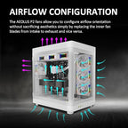 GAMDIAS AEOLUS P2-1203 120mm ARGB PWM Fan (3 Pack, no Hub), Include Reverse Fan Blade x3 & Controller, ARGB Sync, Easy Installation & Cabless Daisy-Chain Design, Silent Operation, Up to 2400RPM, White