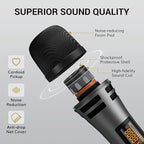 TONOR Wireless Microphones System with 8x12 Channels Cordless Handheld Microfono Inalambrico, 295FT UHF Range, Mics with Stable Signal, Quick Mute for Karaoke Singing Party Church Wedding PA Speaker