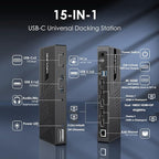 WAVLINK DisplayLink Docking Station Triple Monitor 4K@60Hz for 3 Monitors, 100W Charging for Thunderbolt 4/3, USB C M1 M2 M3 M4 Mac/Windows/Chrome - 3 HDMI, 2 DP, 6 USB Ports, 160W Power, LAN, Audio