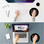 ITNRSIIET Mouse Pad Non-Slip Rubber Base Smooth Surface Stitched Edges Waterproof Durable Compatible with All Mice for Office & Gaming, Desk Accessory, Diameter 8.7 inch, WinShortcuts