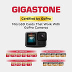 [5-Yrs Free Data Recovery] GIGASTONE 256GB Micro SD Card with USB 3.2 Type C Card Reader, 4K Camera Pro MAX, Speed Up to 130MB/s Compatible with Gopro, DJI, Dash Cam, MicroSDXC UHS-I A2 V30 U3