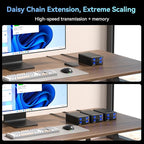 Aluminum Dual Bay 10Gbps Hard Drive Enclosure with Cooling Fan for 2.5“/3.5" SATA HDD/SSD with USB A/C 3.2 Gen 2, Support Hot Swappable, Daisy Chain Expansion, Tool-Free, DAS(NO RAID/NAS)