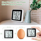 Indoor Humidity Meter Hygrometer 4Pack, Room Thermometer for Accurate Room Temperature Monitor, Digital Hygrometer with Indoor Thermometer for Home, Baby Nursery, and Humidity Sensor Enhanced Comfort