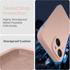FireNova Designed for iPhone 14 Case, Silicone Upgraded [Camera Protection] Phone Case with [2 Screen Protectors], Soft Anti-Scratch Microfiber Lining Inside, 6.1 inch, Pinksand