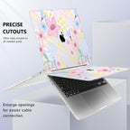 Case for MacBook Pro 13 inch with/Without Touch Bar (2016-2022, M2 A2338 M1 A2289 A2251 A2159 A1989 A1706 A1708), Hard Shell + Keyboard Cover + Dust Plug, Florals