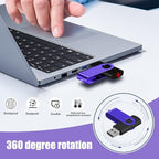 EASTBULL Flash Drive Bulk 2GB USB 20 Pack with Lanyards USB 2.0 Thumb Drive Bulk Memory Stick Swivel Pen Drive for Storage and Backup 2 GB 20 Pack, Purple