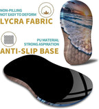 Hokafenle Ergonomic Mouse Pad Wrist Support with Massage Design, Wrist Rest Pain Relief Mousepad with Memory Foam&Non-Slip PU Base, Mouse Pads for Wireless Mouse & Desk (12x8 inch,Sunrise Beach)