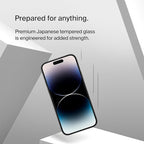 Belkin ScreenForce TemperedGlass Privacy Screen Protector for iPhone 14 Pro - Treated Surface with Anti-Fingerprint Coating and Included Easy Align Tray for Bubble Free Application