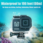 Waterproof Case for GoPro Hero 8 Black with 4-Pack Dive Filter, 60M Underwater Diving Housing Case with Red, Light Red, Magenta, Close-up Filters for GoPro Hero 8 Black Camera