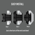 (1-Pack Black) Cable, Wire & Cord Management - Self Locking Grommet with Cover for Walls, Ceilings, Desks, Used for All Surfaces 3/8” to 1” Thick, Made in USA