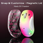 memzuoix 2.4G LED Wireless Mouse, Rechargeable Ergonomic Mouse with Detachable Cover, 1200 DPI Portable Optical Computer Mouse with USB Receiver for Laptop, PC, Desktop and MacBook, 5 Buttons-Pink