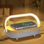 Nightstand Lamp with Wireless Charger,Unique Gifts for Women 4 in 1 Touch Bedside Lamp,Bluetooth Speaker Lamp,Portable Phone Holder,Dimmable LED Night Light Birthday Gifts for Her, Him, Mom,Dad