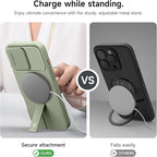 SURITCH for iPhone 16 Pro Max Case with Magnetic Camera Slide Cover and Adjustable Kickstand, Compatible with MagSafe, Shockproof Bumper Case Slim Protective Cover 6.9 Inch, Green