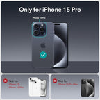 ESR 3+1 Pack for iPhone 15 Pro Privacy Screen Protector Set, Anti-spy Tempered-Glass Privacy Screen Protector, Micro-curved Edges, Case Friendly, 3-Pack with 1 Set of Individual Camera Lens Protector